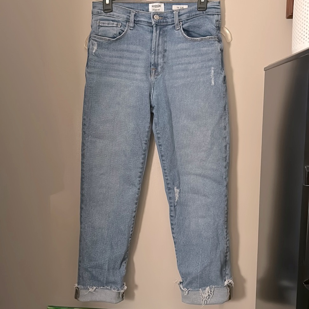 Straight legged jeans